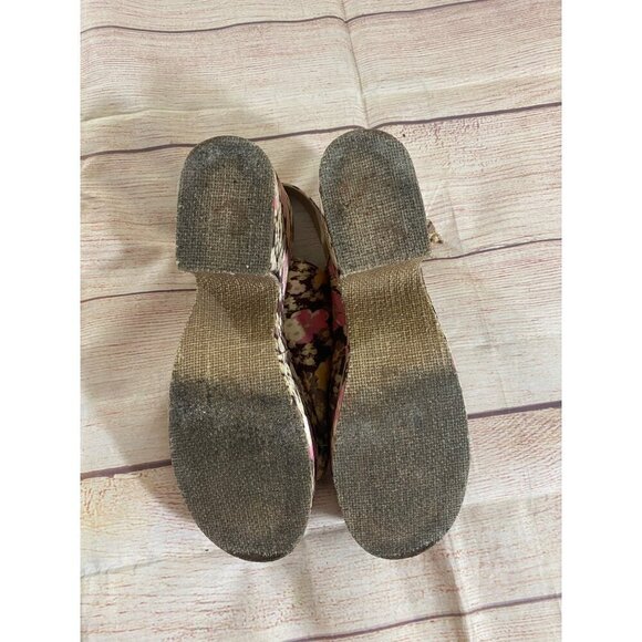 Free People Women's Ditsy Floral Slingback Bohemian Wedges - 40 (US 9) - Picture 10 of 14